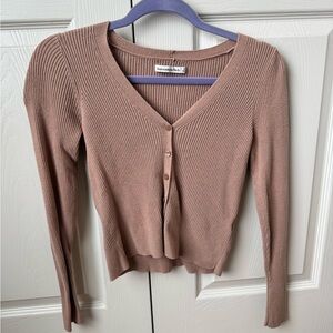 Abercrombie & Fitch V-Neck Sweater - Tan